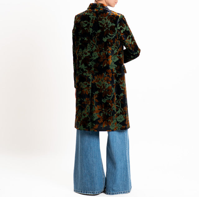 Wu'side-Cappotto devoré spacco dietro - bronzo/nero