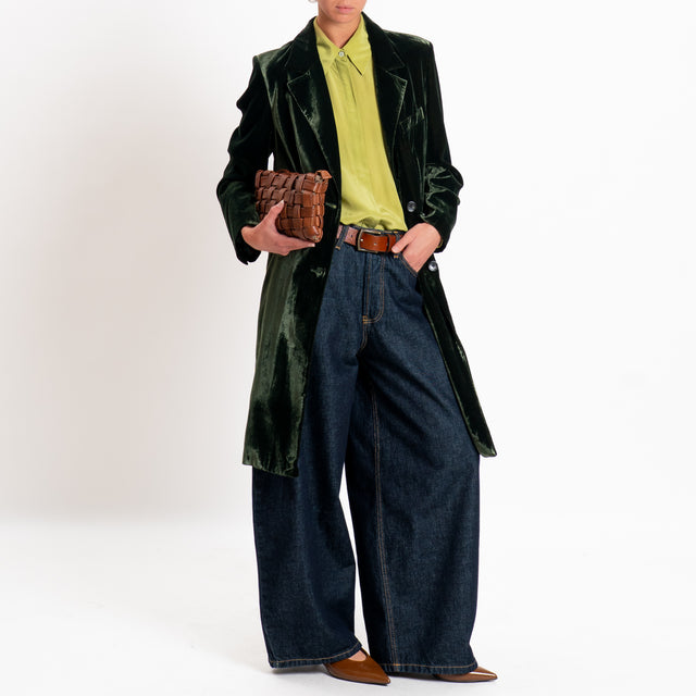 Wu'side-Cappotto velluto ciniglia - militare