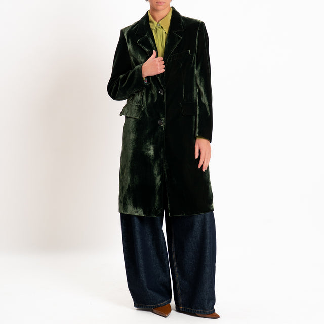 Wu'side-Cappotto velluto ciniglia - militare