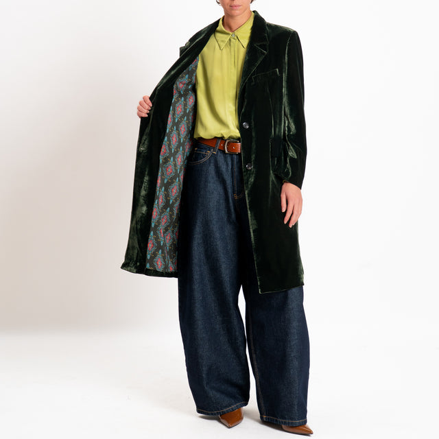 Wu'side-Cappotto velluto ciniglia - militare