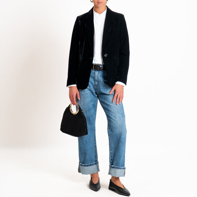 Wu'side-Giacca velluto ciniglia - nero