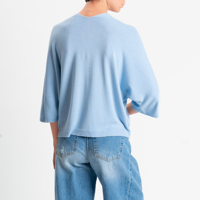 Zeroassoluto-Cardigan scollo v - sky