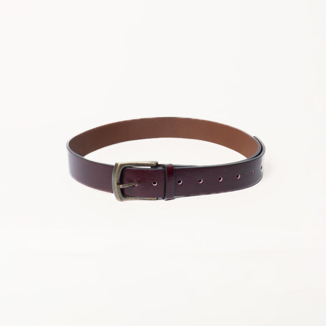 Zeroassoluto-Cintura genuine leather high quality - Bordeaux