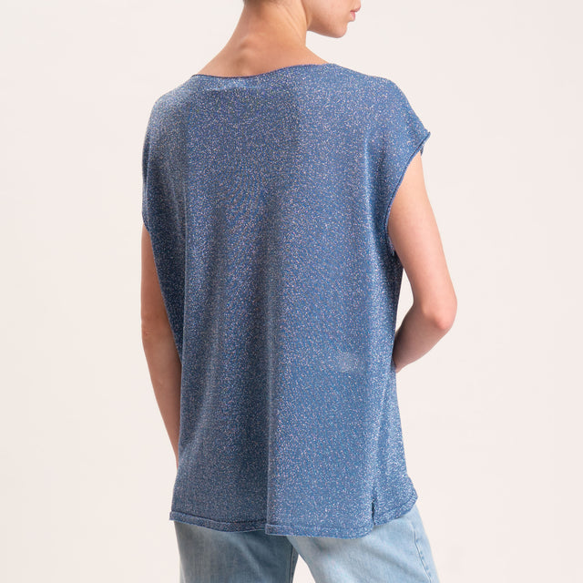 Zeroassoluto-Maglia in lurex - jeans