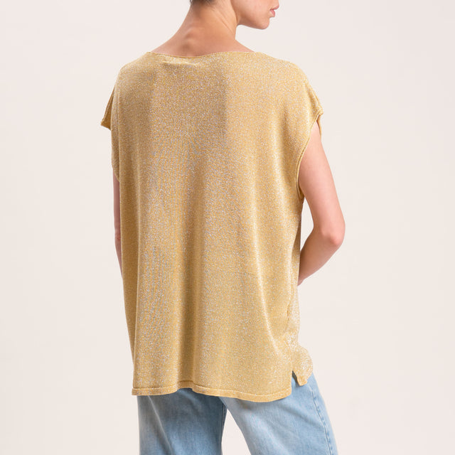 Zeroassoluto-Maglia in lurex - lime