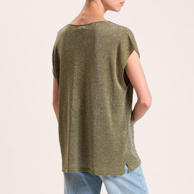 Zeroassoluto-Maglia in lurex - militare