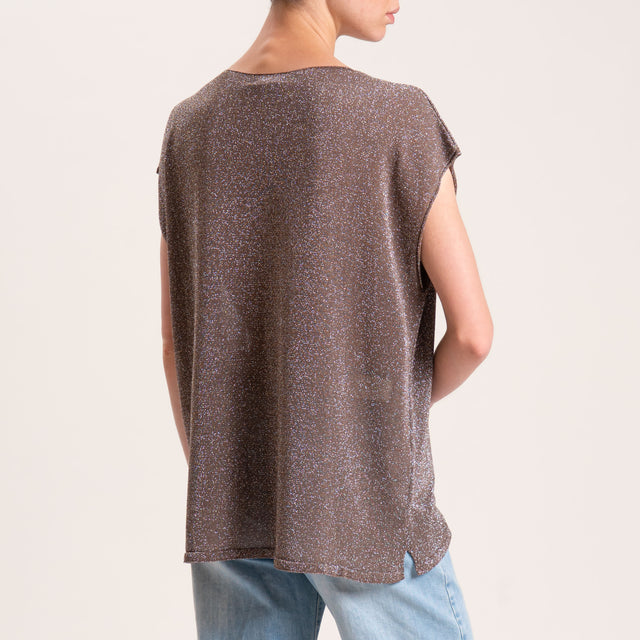Zeroassoluto-Maglia in lurex - moro