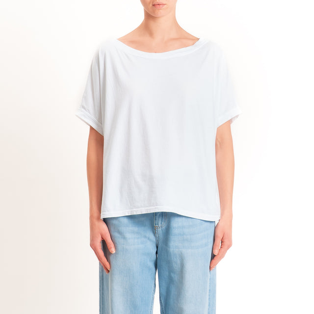 Zeroassoluto-T-shirt scatola in cotone - bianco