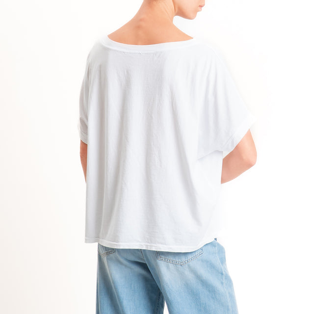 Zeroassoluto-T-shirt scatola in cotone - bianco