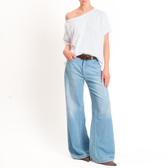 Zeroassoluto-T-shirt scatola in cotone - bianco