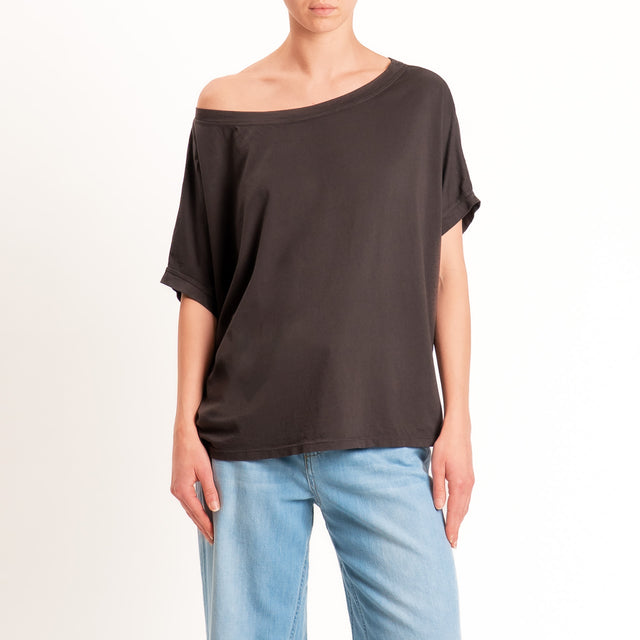 Zeroassoluto-T-shirt scatola in cotone - choco