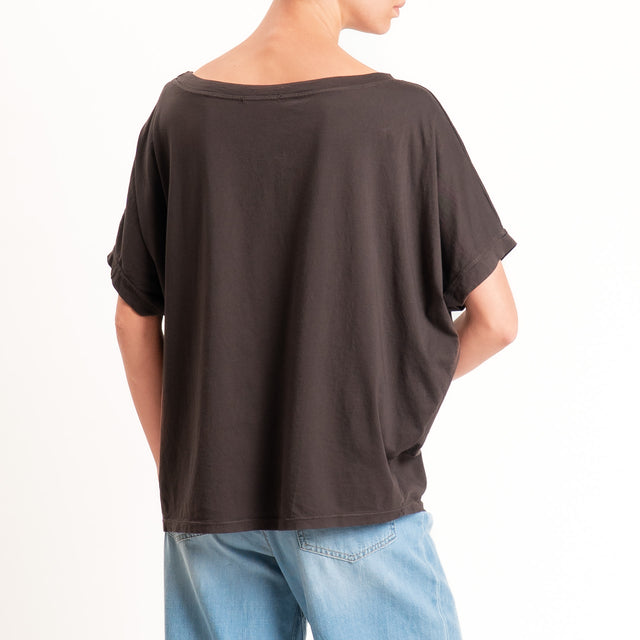 Zeroassoluto-T-shirt scatola in cotone - choco