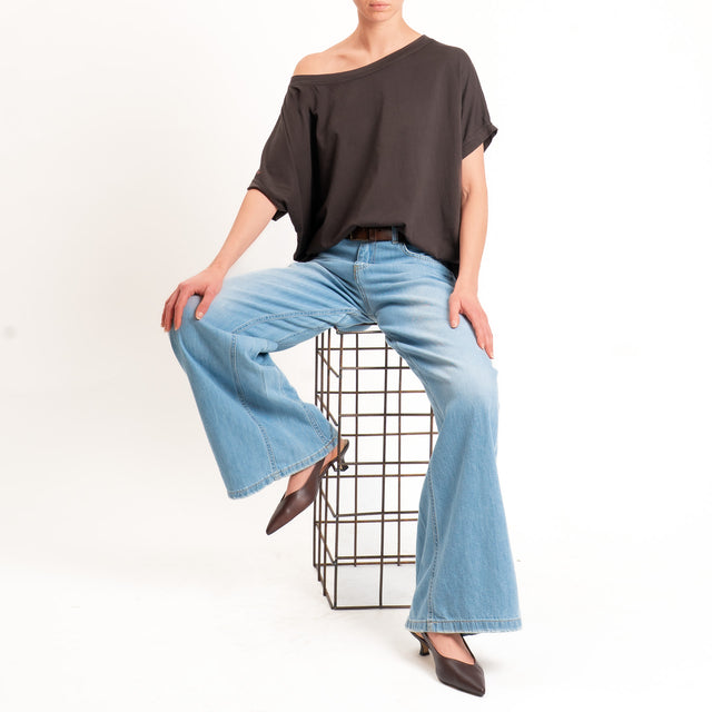 Zeroassoluto-T-shirt scatola in cotone - choco