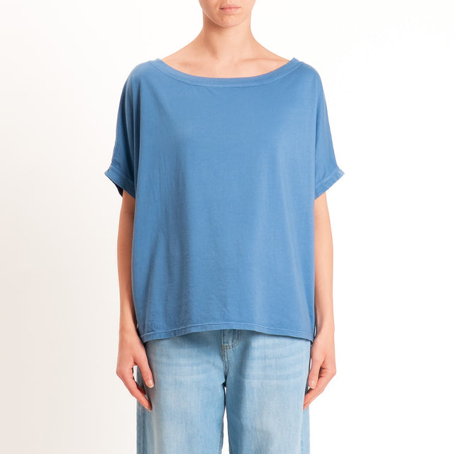 Zeroassoluto-T-shirt scatola in cotone - jeans