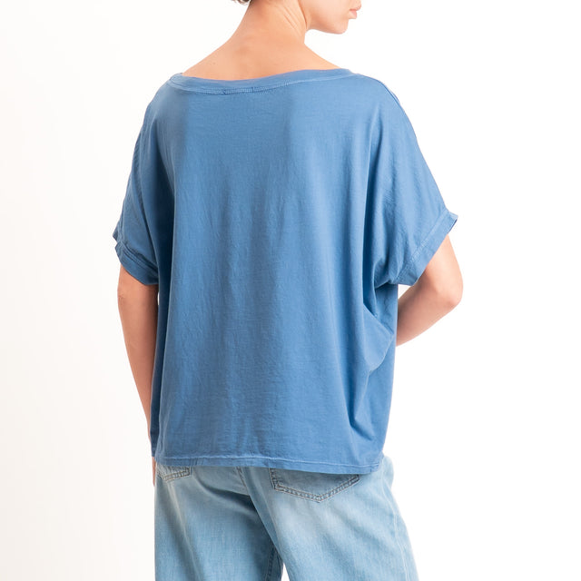 Zeroassoluto-T-shirt scatola in cotone - jeans