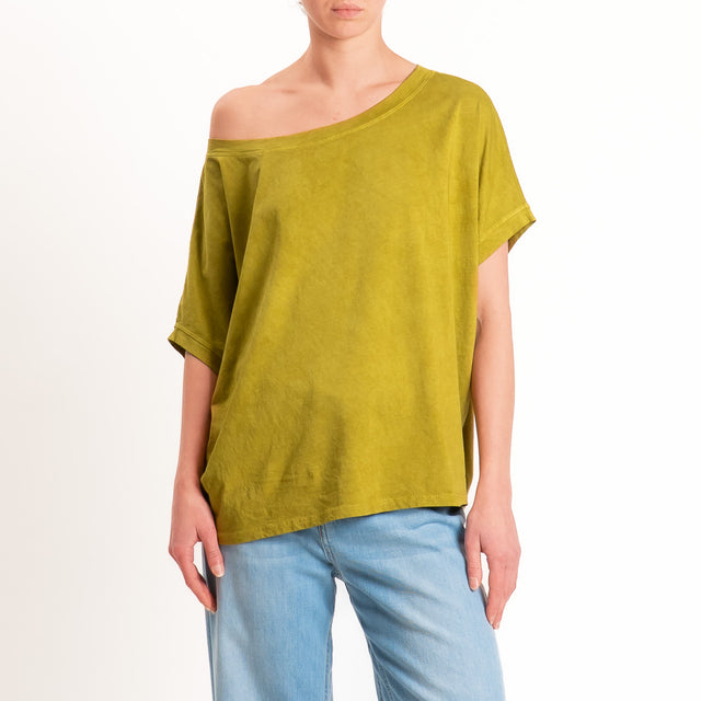 Zeroassoluto-T-shirt scatola in cotone - olio
