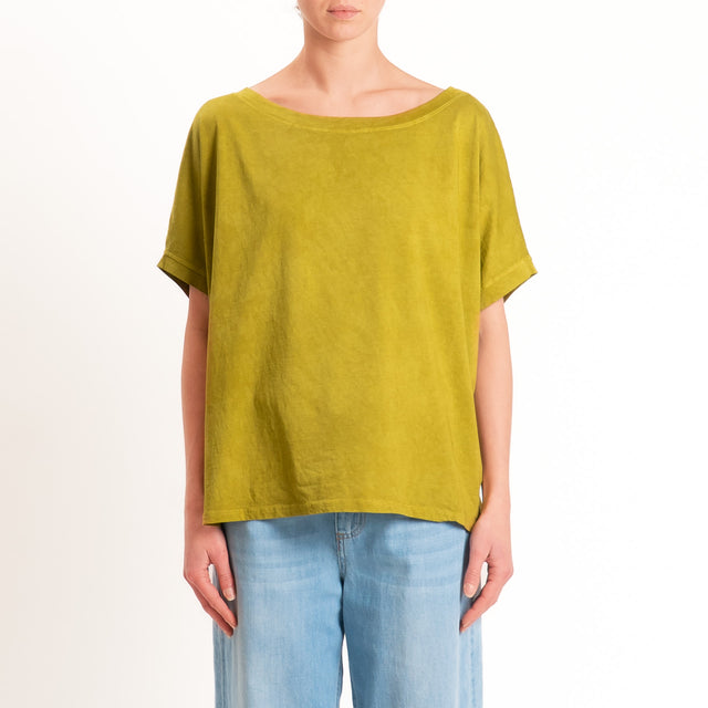 Zeroassoluto-T-shirt scatola in cotone - olio