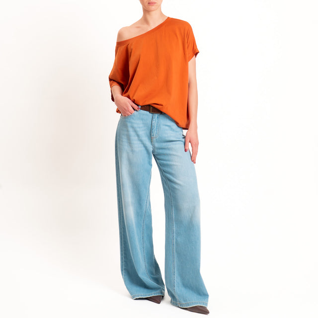 Zeroassoluto-T-shirt scatola in cotone - ruggine