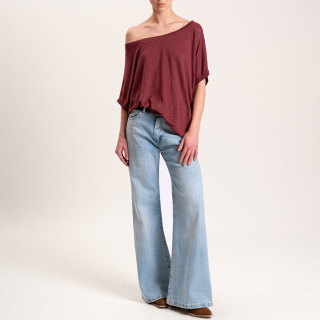 Zeroassoluto-T-shirt scatola in lino - india