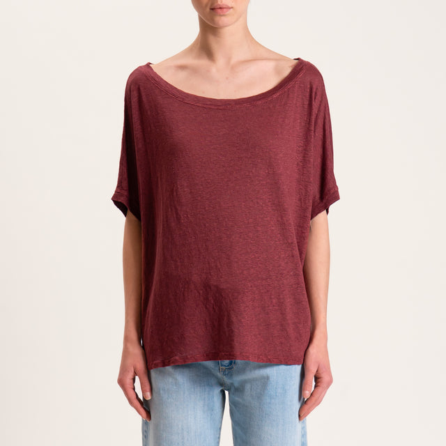 Zeroassoluto-T-shirt scatola in lino - india