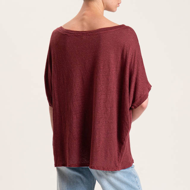 Zeroassoluto-T-shirt scatola in lino - india