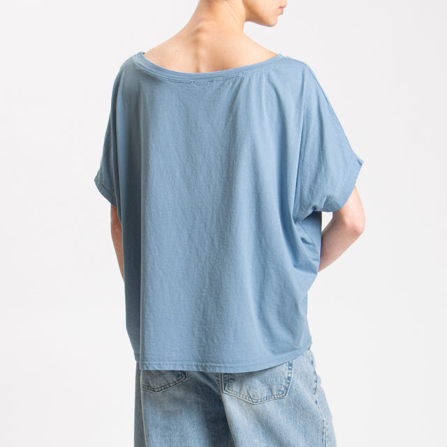 Zeroassoluto-T-shirt scatola in cotone - jeans