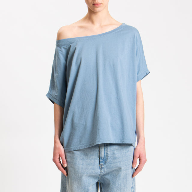 Zeroassoluto-T-shirt scatola in cotone - jeans
