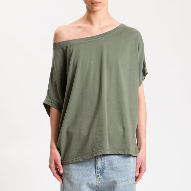Zeroassoluto-T-shirt scatola in cotone - militare