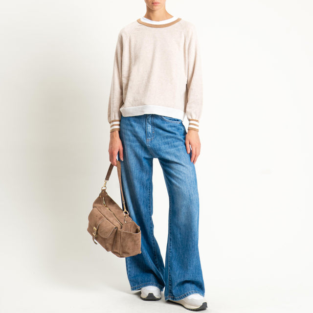 Zeroassoluto-Maglia misto cashmere - camel/casha/burro