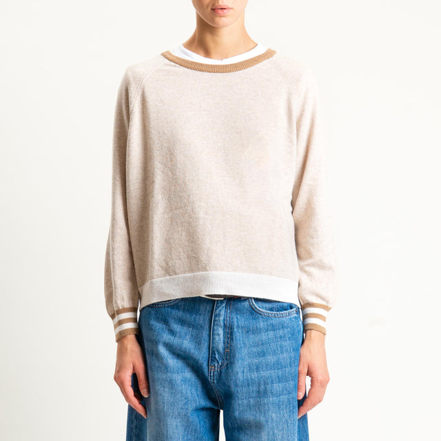 Zeroassoluto-Maglia misto cashmere - camel/casha/burro