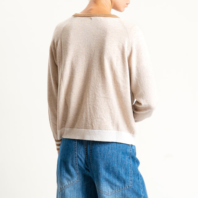 Zeroassoluto-Maglia misto cashmere - camel/casha/burro