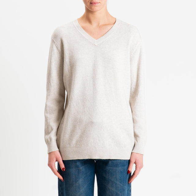 Zeroassoluto-Maglia scollo v regular fit - cacha