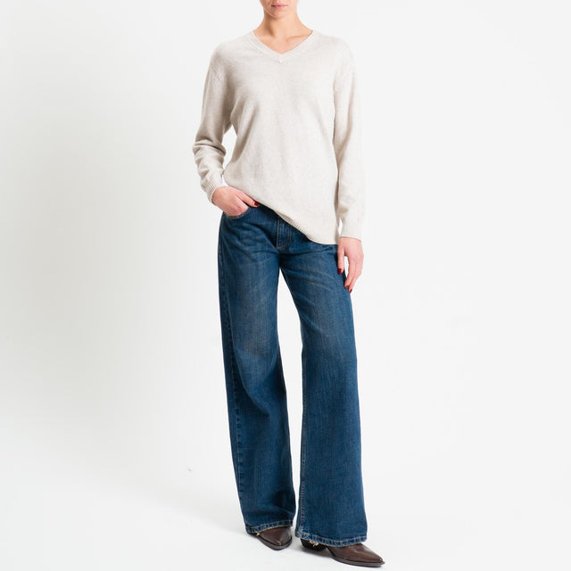 Zeroassoluto-Maglia scollo v regular fit - cacha