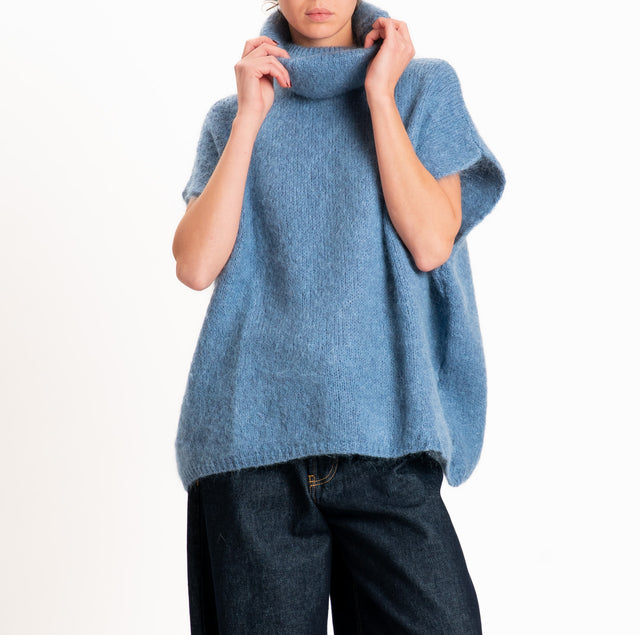 Zeroassoluto-Maglia KID MOHAIR collo ad anello - jeans