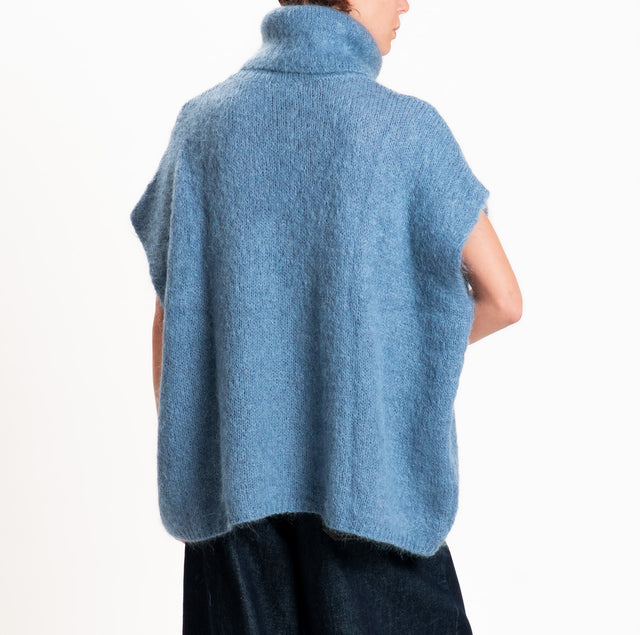 Zeroassoluto-Maglia KID MOHAIR collo ad anello - jeans