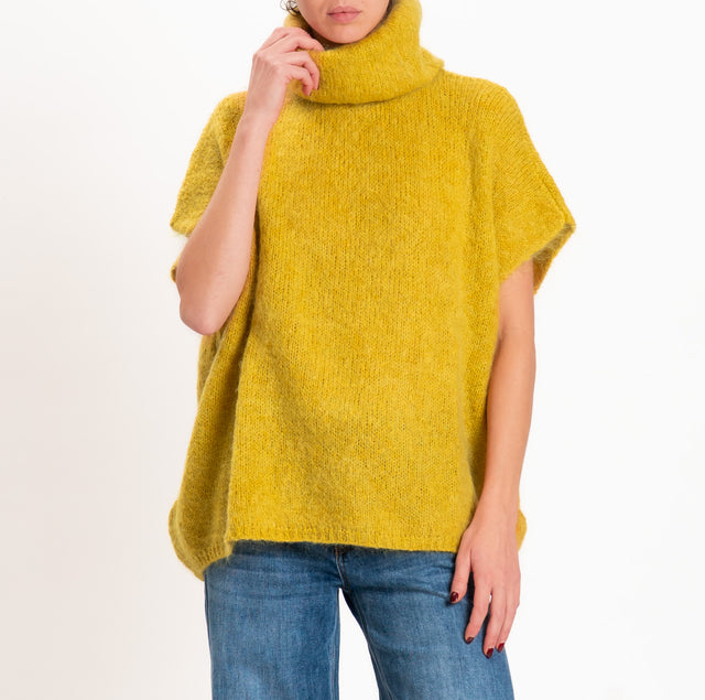 Zeroassoluto-Maglia KID MOHAIR collo ad anello - olio