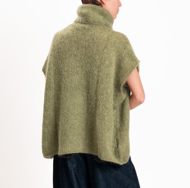 Zeroassoluto-Maglia KID MOHAIR collo ad anello- militare