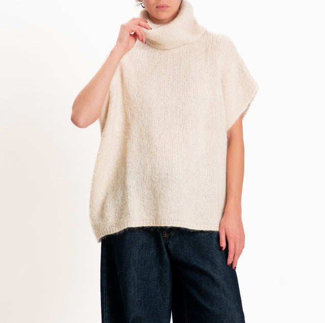 Zeroassoluto-Maglia KID MOHAIR collo ad anello- nude