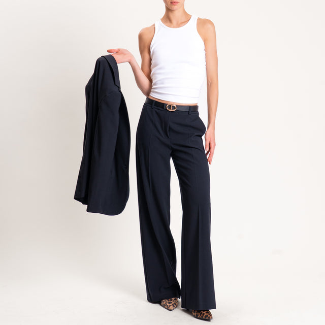 Zeroassoluto-Pantalone straight elasticizzato - nero