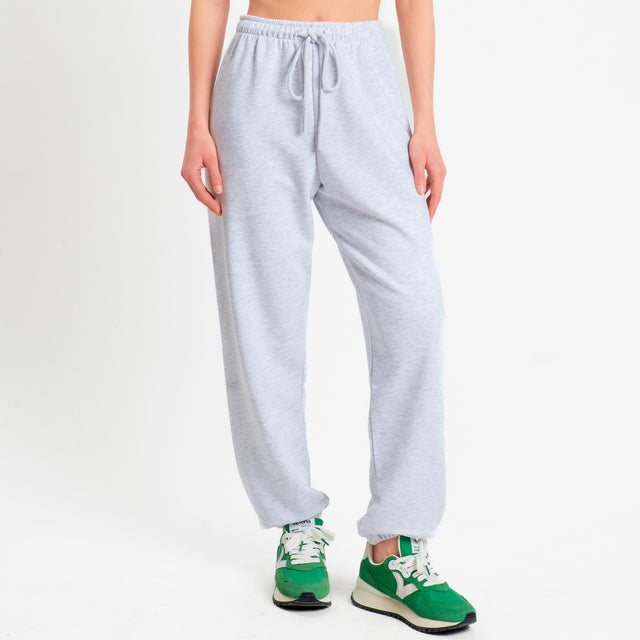 Zeroassoluto-Pantalone in felpa con coulisse stone wash high quality - light grey