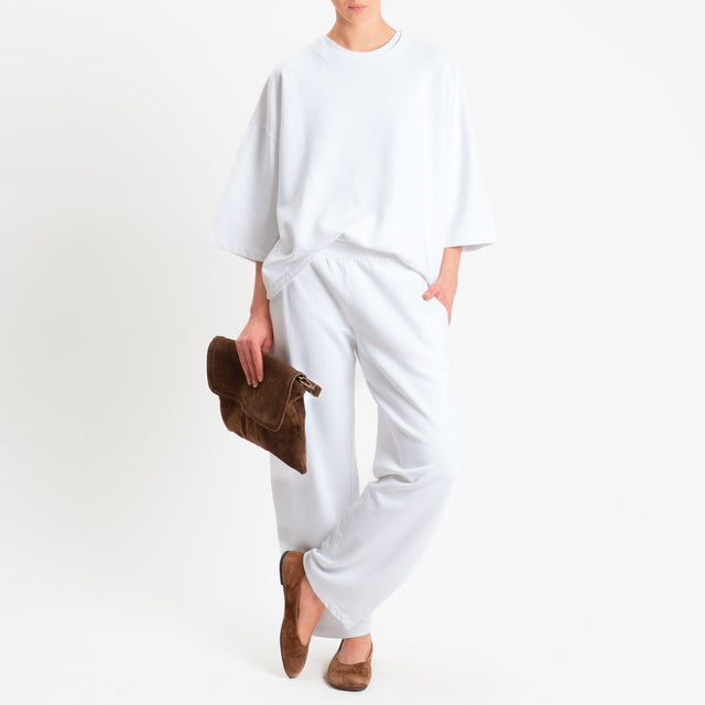 Zeroassoluto-Felpa scatola manica 3/4 stone wash high quality - latte