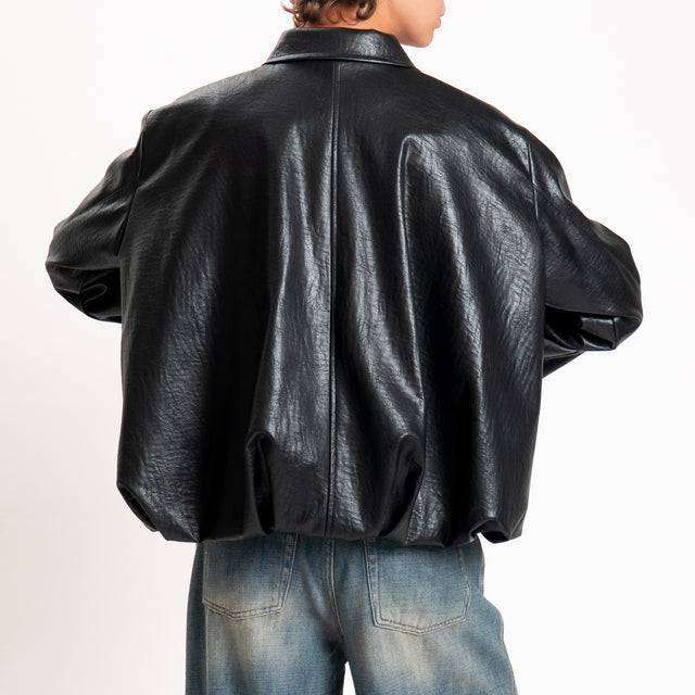 Zeroassoluto-Giacca bomber similpelle - nero