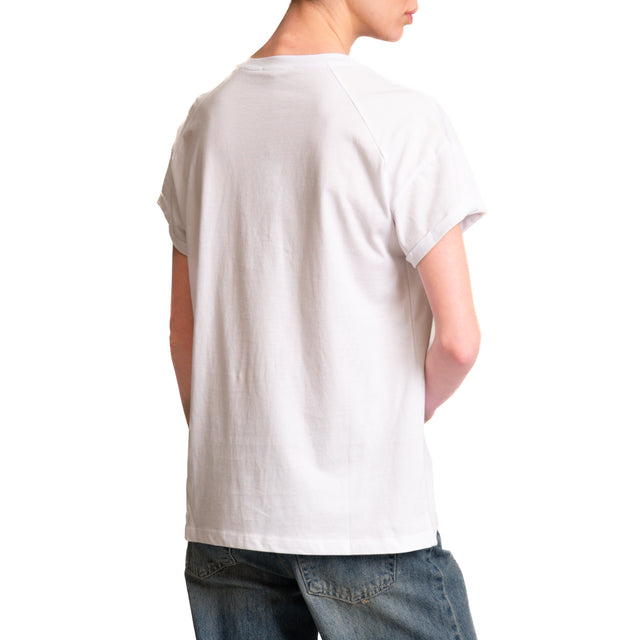 Camiseta Zeroassoluto con estampado de perlas - blanca