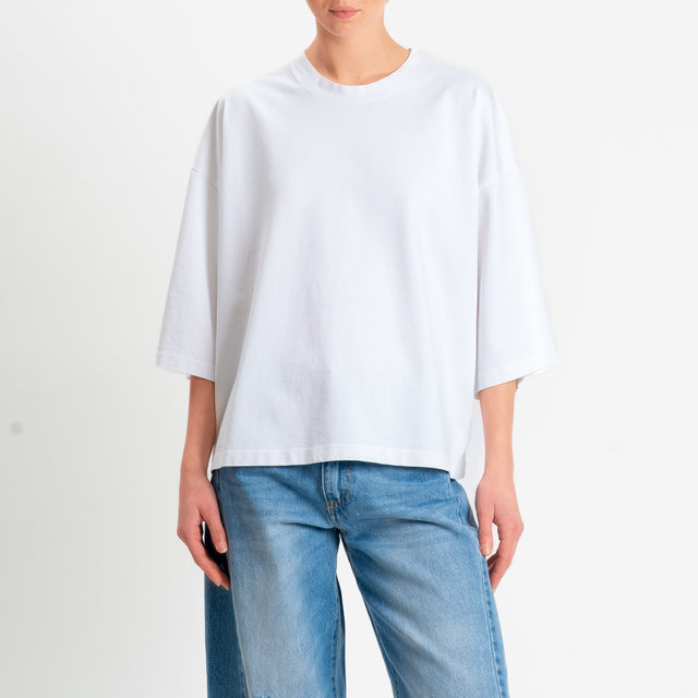 Zeroassoluto-T-shirt doppio filo stone wash high quality - latte