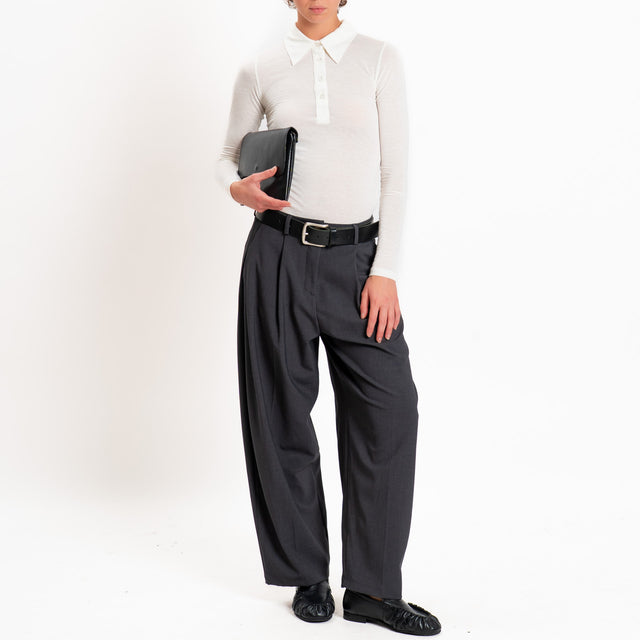 Zeroassoluto-T-shirt a polo misto Cashmere - panna