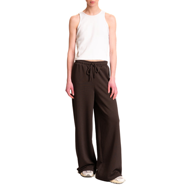 Zeroassoluto - Pantalón deportivo con cordón - marrón oscuro
