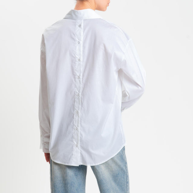 Zeroassoluto-Camicia over bottoni dietro - bianco