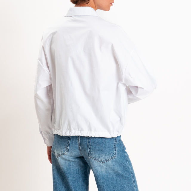 Zeroassoluto-Camicia con coulisse - bianco