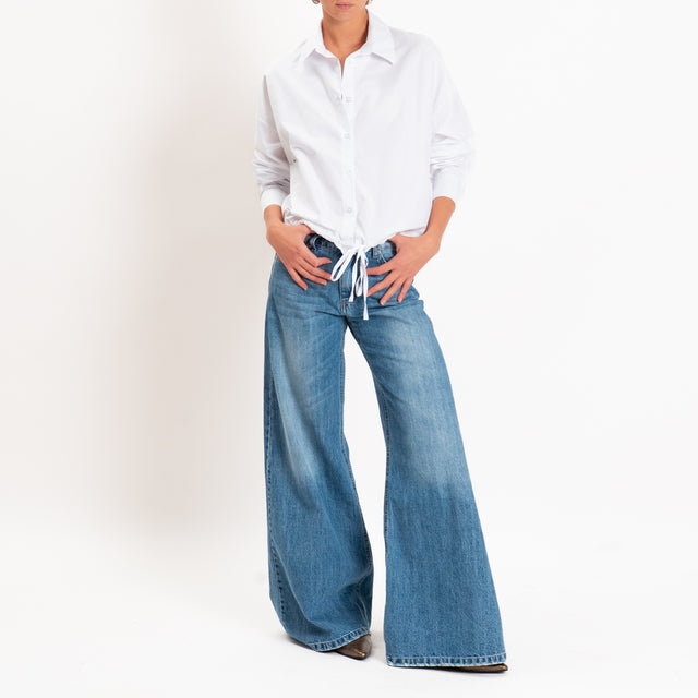 Zeroassoluto-Camicia con coulisse - bianco