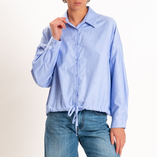 Zeroassoluto-Camicia con coulisse - celeste